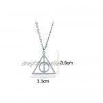 YINLIN Simple Triangular Geometry Hallow Pendant Necklace