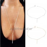 AchidistviQ Fashion Long Bar Pendant Chain Alloy Y Shaped Necklace for Women Girls Birthday Jewelry Gifts