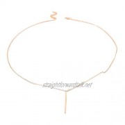 AchidistviQ Fashion Long Bar Pendant Chain Alloy Y Shaped Necklace for Women Girls Birthday Jewelry Gifts