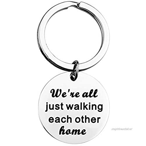 BLEOUK Book Lover Gift We are Just Walking Each Other Home Reading Gift