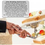 bobauna 50th Wedding Anniversary Engraved Wallet Card Insert 50th Golden Wedding Gift for Husband Wife Boyfriend Girlfriend