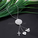 CYTING I Am More Than A Memory You Will Feel Our Love Grow Hanging Ornaments Car Pendant with Guardian Angel Cross Charm