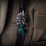 DUTUI Light Luxury Handmade Eagle Nose Samurai Sword Pendant Hat Helmet 925 Silver Outdoor EDC Umbrella Rope Pendant Key Ring