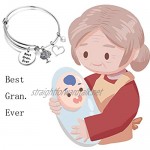 FEELMEM Family Jewelry Gran Gifts Best Gran Ever Bangle Bracelet Grandmother Jewelry Mom Gift