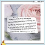 FEELMEM Fisherman Jewelry A Fisherman’s Prayer Lord Wallet Card Fisherman Gift Fishing Lover Gift for Dad Boyfriend Husband