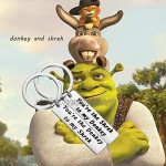 FOTAP Shrek Inspire Gift You're Donkey to My Shrek Keychain Set Shrek Fans Gift