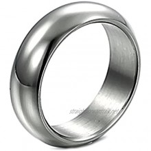 Bystar Simple Silver Gold Glossy Stainless Steel Men's Ring