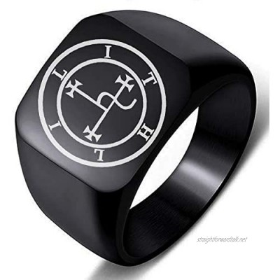Dacai Rings Sigil of Female Demon Lilith Stainless Steel Mens Womens Ring