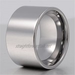 Fashion Month Men 14mm Big Tungsten Best Ring Silver Classic Wedding Engagement Band High Polished Flat Top Comfort Fit