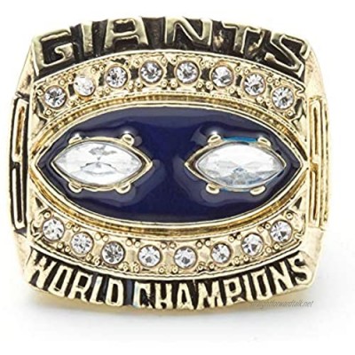 Fei Fei Men's Ring Super Bowl NFL 1990 New York Giants Championship Ring Men's Jewelry with Box