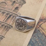 Hebrew Esoteric Tetragrammaton Name of God Magick Pagan Wiccan Mens Womens Stainless Steel YHWH Polished Ring