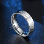 INRENG Men's Stainless Steel Cool Personalized Ring Engraved Off Inspirational Band Silver Gold