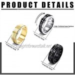 Milacolato 3Pcs Stainless Steel Spinner Rings for Women Men Fidget Band Rings Lords Prayer Rings Size 7-13
