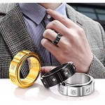 PROSTEEL Mens Masculine Fidget Spinner Rings Custom Available Gold Plated/Stainless Steel/Black (Send Gift Box)