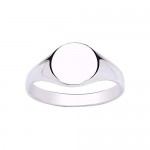 Silver Heavyweight Oval Signet Ring - Engravable - 925 Sterling Silver - Available in 6 Styles & in Sizes L-Y