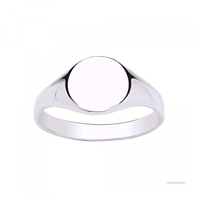 Silver Heavyweight Oval Signet Ring - Engravable - 925 Sterling Silver - Available in 6 Styles & in Sizes L-Y