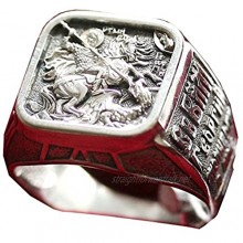 Very Beautiful St George Signet Ring - Victorious against the Forces of Evil