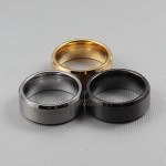 VNOX 8MM Stainless Steel Egypt Eye of Horus Ankh Cross Engagement Wedding Ring for Men Women Silver Size 13