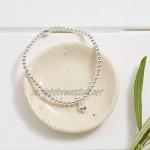 Angel & Dove 'Memories Live in Our Hearts Forever' Silver Heart Beaded Bracelet - Boxed Sympathy Gift with Bag & Card