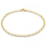 Carissima Gold Women's 9 ct Yellow Gold Hollow Oval Belcher Bracelet