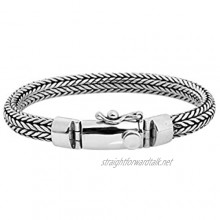 HEAVY SNAKE Chain Bracelet 8 MM thick Handmade in 925 Sterling Silver for Men/Women