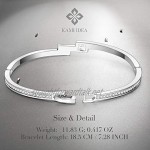 Kami Idea Bracelets for Women Three Stairs White Crystals Fashion Jewellery Box Gifts for Women