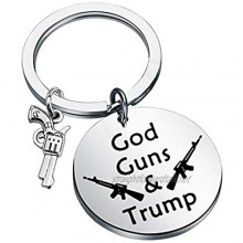 KEYCHIN Trump Keychain Political Election Voting Gift 2020 Jewelry Election Voting Keychain God Guns & Trump Keychain American Citizen Gift