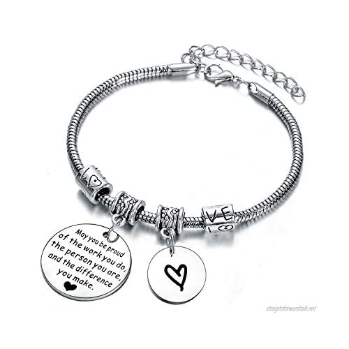 Leaving Gifts for Colleagues Thank You Colleague Bracelet for Women Thank You Gift Appreciation Jewellery Charm Bracelets