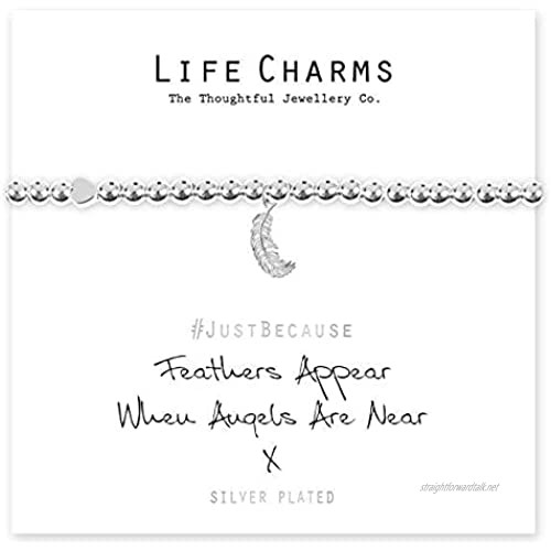 Life Charms Feathers Appear When Angels Are Near bracelet