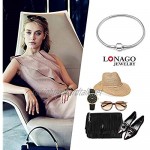 LONAGO 925 Sterling Silver Charm for Woman Enamel Charms for Charm Bracelet Necklace Jewelry Best Choice for Gift