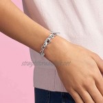 Pandora Jewelry Knotted Heart T-Bar Sterling Silver Bracelet