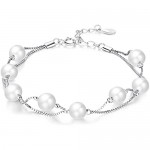 Pearl Bracelets for Women 925 Sterling Silver