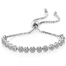 Philip Jones Solitaire Crystal Friendship Bracelet