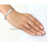 Tuscany Silver Sterling Silver Patterned and Polished Six Strand Plaited Herringbone Bracelet
