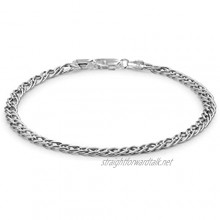 Tuscany Silver Women's Sterling Silver 3.5 mm Spiga Chain Bracelet