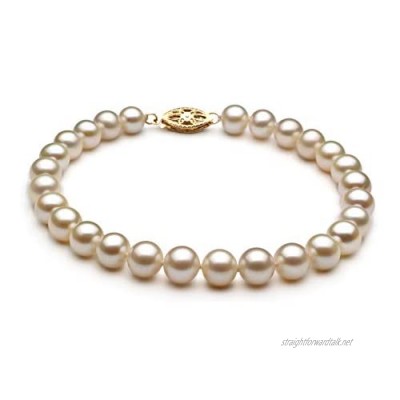White 6-7mm AA Quality Freshwater Cultured Pearl Bracelet for Women
