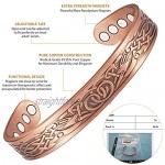 YINOX Celtic Magnetic Copper Bracelets Rings Set for Arthritis Jewelry Men Women Copper Bracelet Healthy CPB-0915 CPR-0915