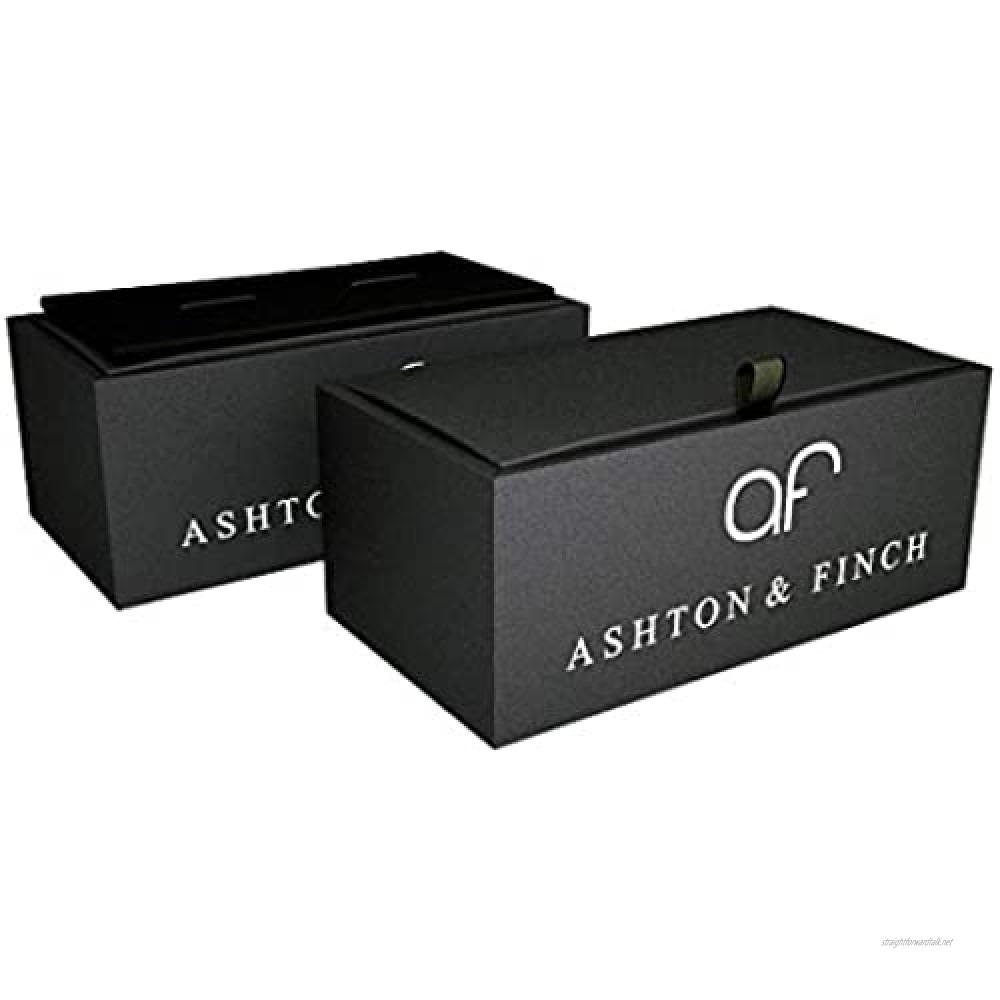Ashton and Finch Outline Map of Cyprus Rhodium Plated Cufflinks with Gift Box