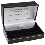 COLLAR AND CUFFS LONDON - Premium Cufflinks with Presentation Gift Box Chess Piece - Solid Brass - Iconic Knight and Pawn - Board Game Hobby - Black and White Colours