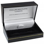 COLLAR AND CUFFS LONDON - Premium Cufflinks with Presentation Gift Box Hammer and Saw - Solid Brass - Carpenters Builders DIY Architect Engineer - Silver and Black Colours