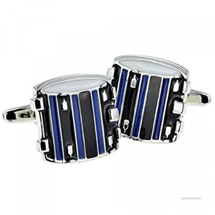 GTR-Prestige Giftware Blue & Black Drums Cufflinks Presented in a Cufflink Box X2AJ464