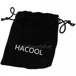 HACOOL Premium 925 Sterling Silver Personalised Square Cufflinks with Engraved Any Initials(SM+SM)