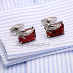 iTemer. 1 Pair of Fashion Creative Metal Cufflinks Business Suit shirt Tie Jacket accessories Business Cufflinks jewelry Red crystal wings 18 * 13mm