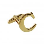 Single Gold Alphabet Initial Cufflink (Buy 2 To Make A Pair) SOLD INDIVIDUALLY To Make A Personal Pair PLEASE READ CAREFULLY Wedding Mix & Match Letter Cufflinks Gold Plated