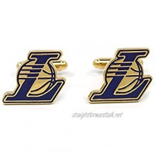 Teri's Boutique LA Lakers Basketball Sports Club Logo Men's Fashion Jewelry Cuff Links w/Gift Box