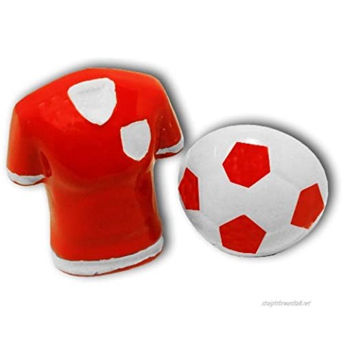 3D Red Football Shirt and Ball Cufflinks