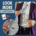 3pcs Tie Clips Invisible Magnetic Tie Stay Necktie Clips Men's Suit Jacket Stainless Lapel Pin for Men Valentine's Day Father’s Day Gifts