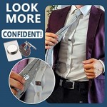 Grseme Magnetic Invisible Tie Clip Magnetic Tie Clips for Men Pack of Tie Clips Magnetic Stainless Steel Lapel Pin