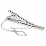 Guangcailun 1pc Men Metal Silver Tone Simple Necktie Tie Bar Clasp Clip Clp Pin