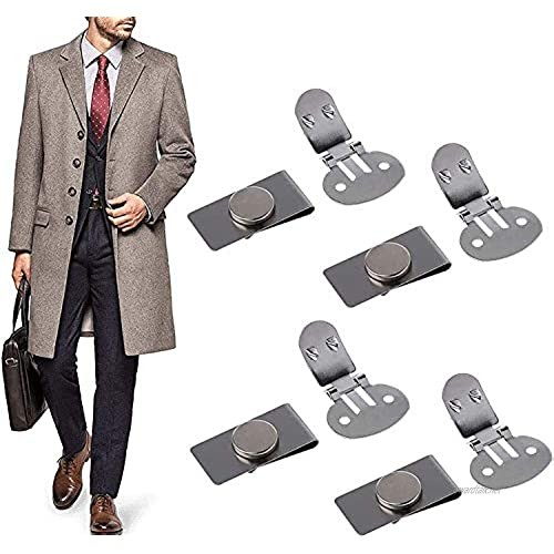 Invisible Fixed Automatically Tie Clip Magnetic Tie Clips for Men Invisible Personalised Tie Pins for Men Mini Tie Clip Tie Clip for Men Gift for Men/Father's Day (4PCS)